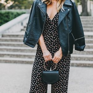 Free People Mia short sleeve jumpsuit in Black Size 2